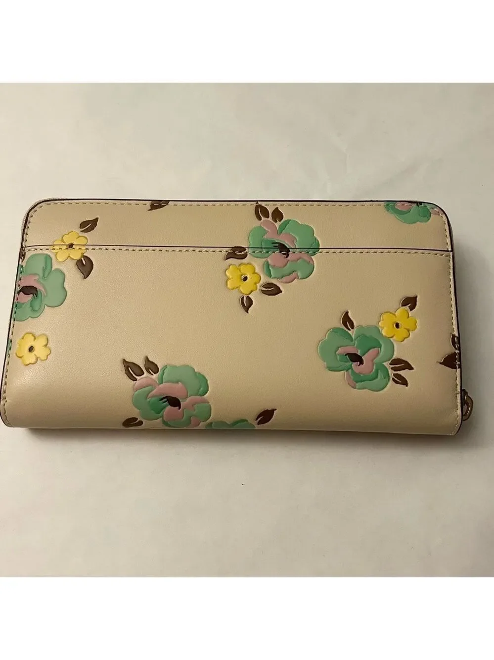 Coach Floral Zip Around  Wallet
